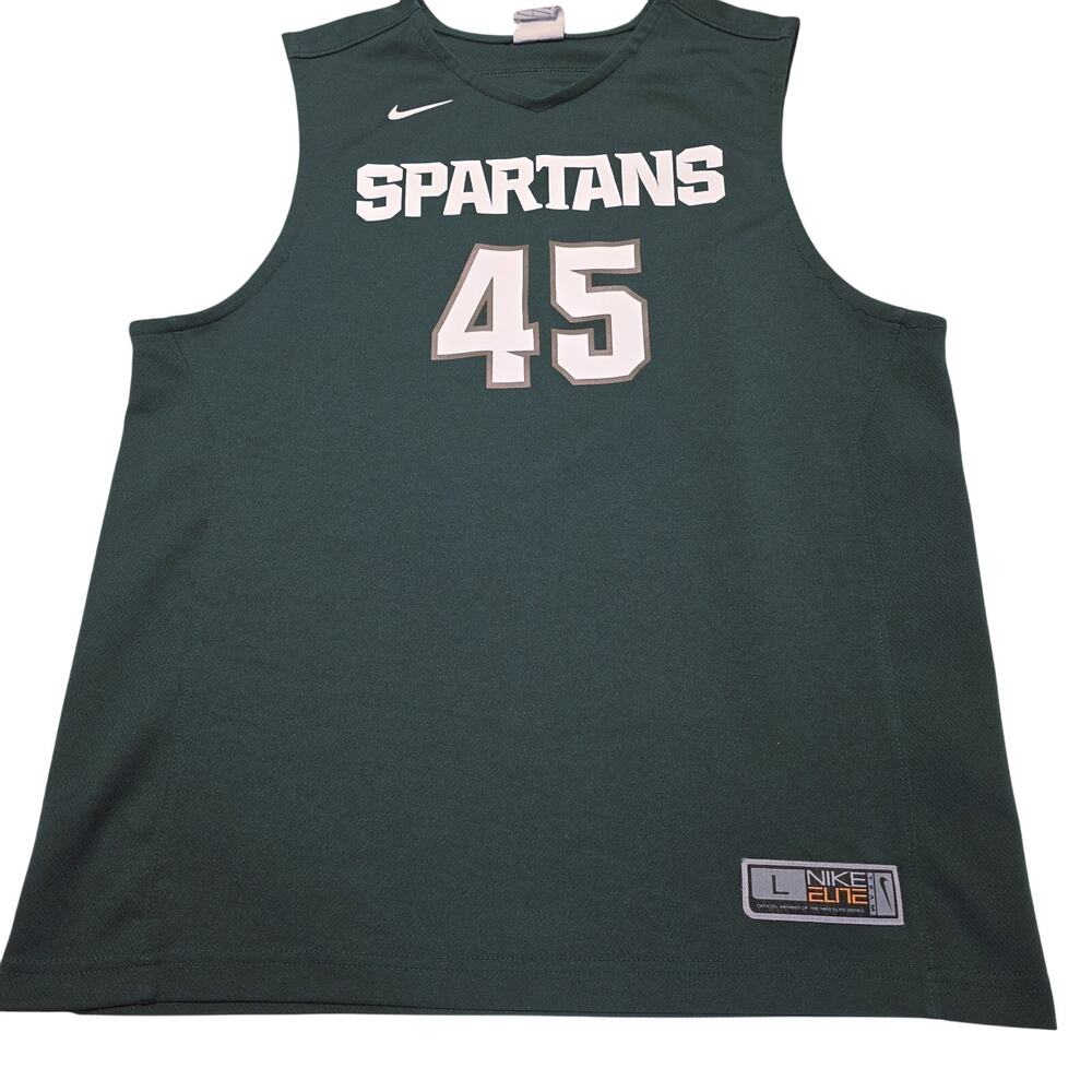 Nike Elite Michigan State Spartans NCAA Youth Basketball Jersey Size Large Boys